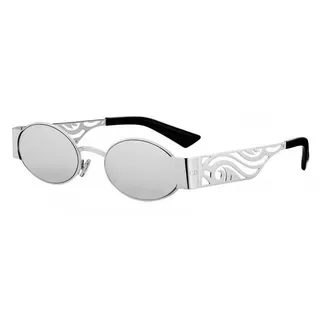 Dior So Real Gafas de sol negro gris lentes ovaladas cutout wave-pattern patillas 9