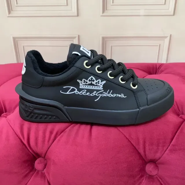 Dolce & Gabbana Portofino Black Monochrome Lifestyle Sneakers 2