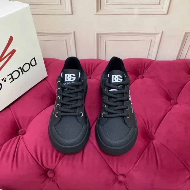 Dolce & Gabbana Portofino Black Monochrome Lifestyle Sneakers 3