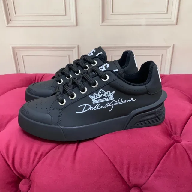 Dolce & Gabbana Portofino Black Monochrome Lifestyle Sneakers 4