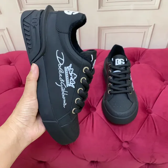 Dolce & Gabbana Portofino Black Monochrome Lifestyle Sneakers 5