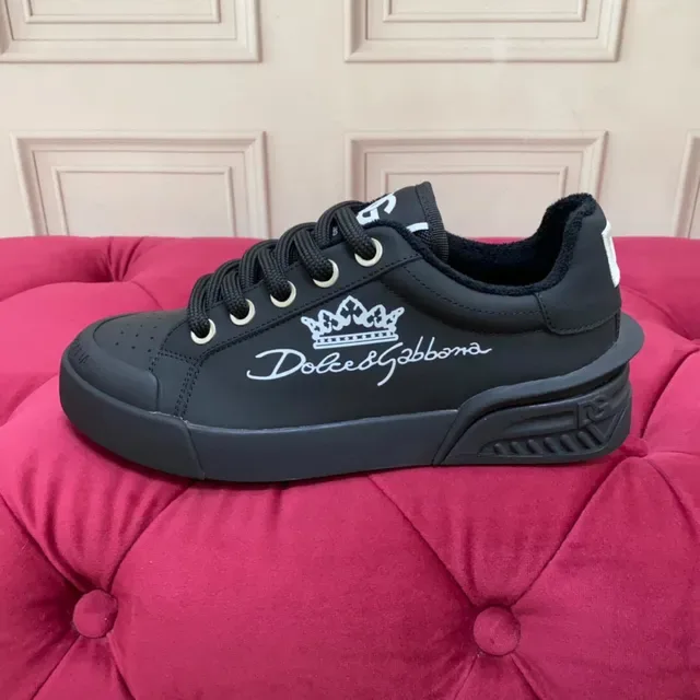 Dolce & Gabbana Portofino Black Monochrome Lifestyle Sneakers 6