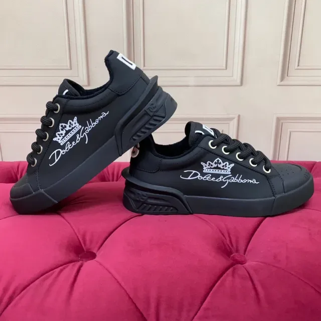 Dolce & Gabbana Portofino Black Monochrome Lifestyle Sneakers 7
