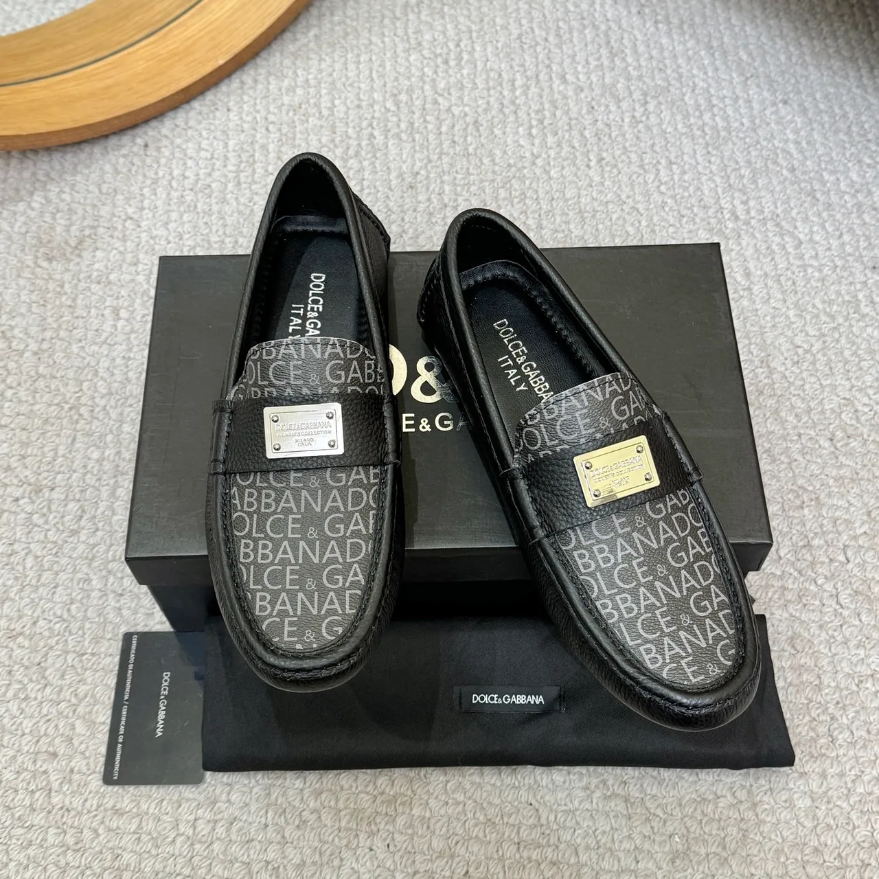Dolce & Gabbana Portofino Monogram Leather Loafer 2
