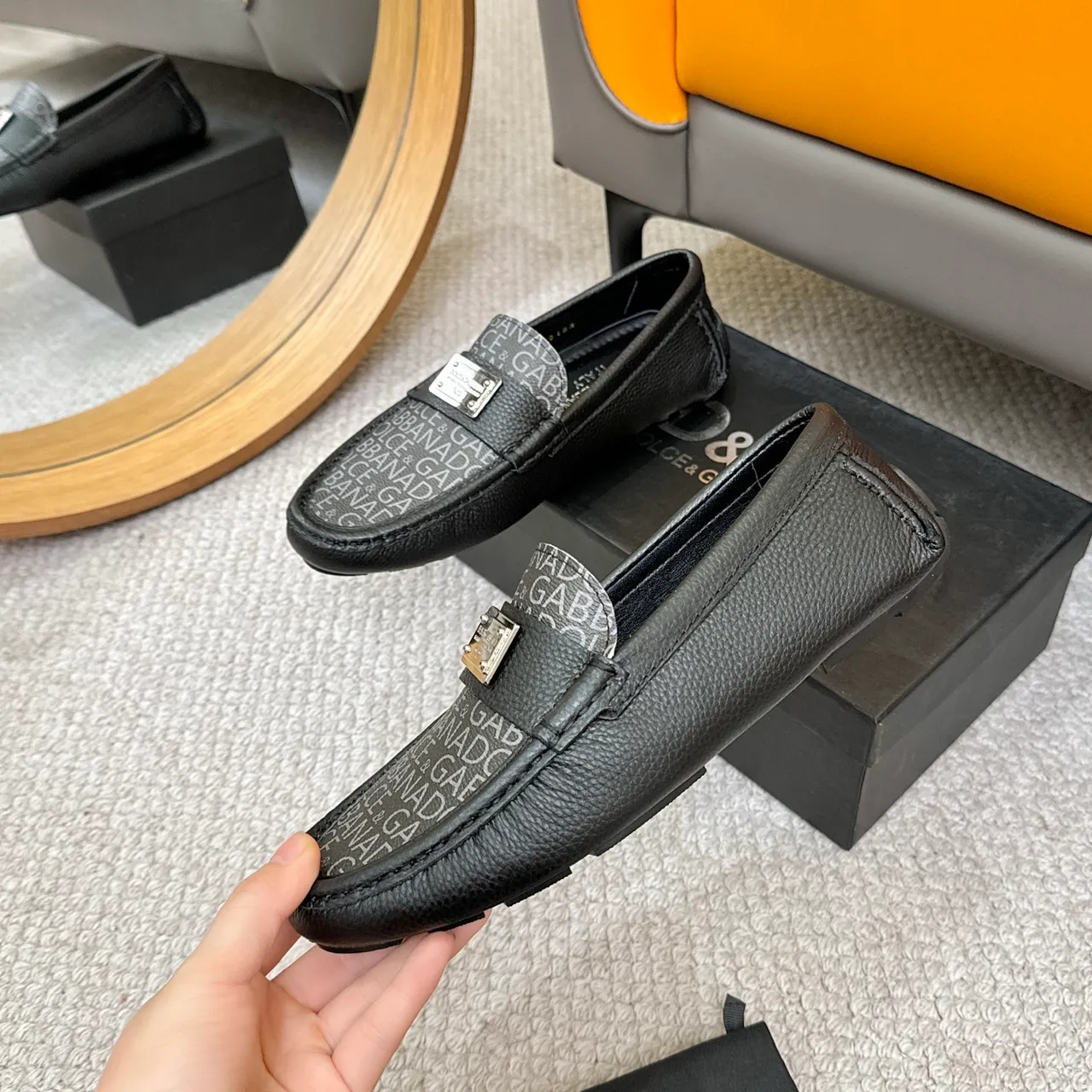 Dolce & Gabbana Portofino Monogram Leather Loafer 5