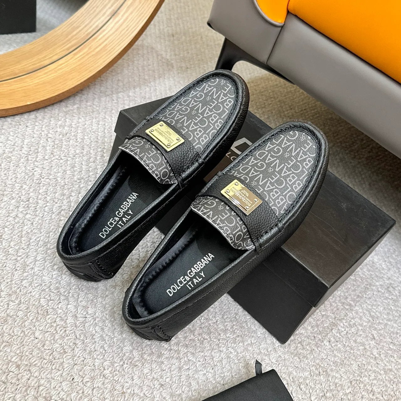 Dolce & Gabbana Portofino Monogram Leather Loafer 8