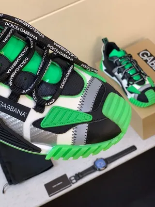 Dolce & Gabbana Runner Black Green Silver Chunky Sneakers 3