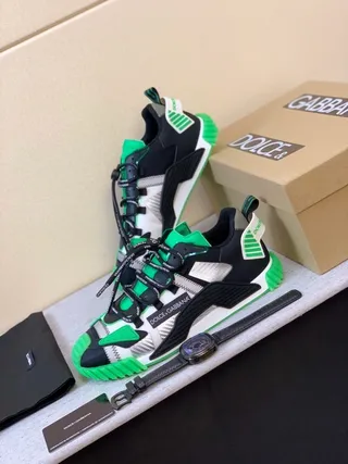 Dolce & Gabbana Runner Black Green Silver Chunky Sneakers 6