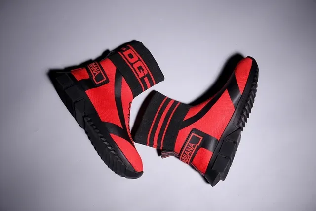 Dolce & Gabbana Speed Trainer লাল ও কালো লাইফস্টাইল স্নিকার 4