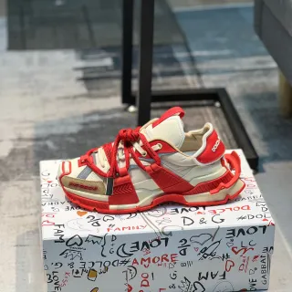 Dolce & Gabbana Track Trainer Sneakers chunky rouges et off-white