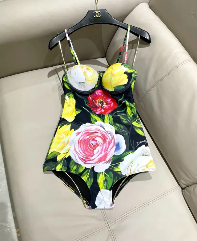 Dolce & Gabbana Maillot de bain à bustier imprimé floral une pièce 3