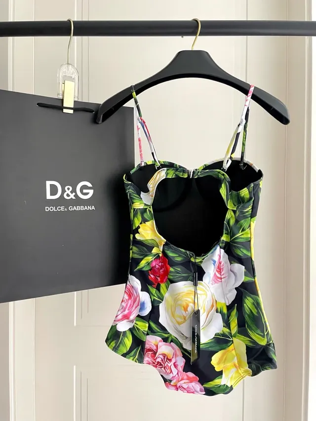 Dolce & Gabbana Maillot de bain à bustier imprimé floral une pièce 4