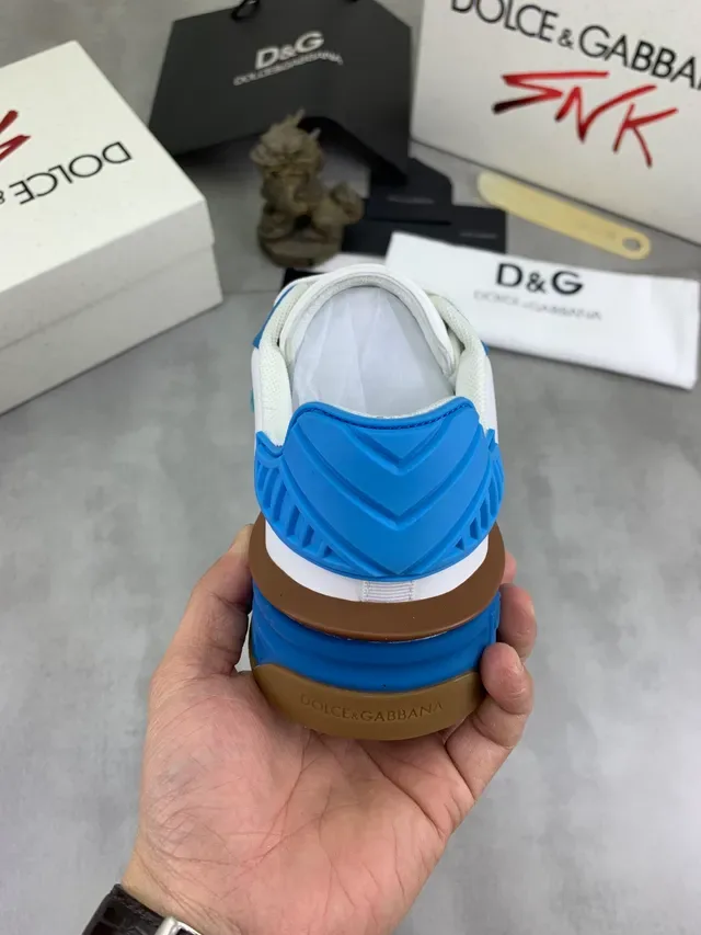 Dolce & Gabbana Portofino Blue White Teal 生活方式运动鞋 3