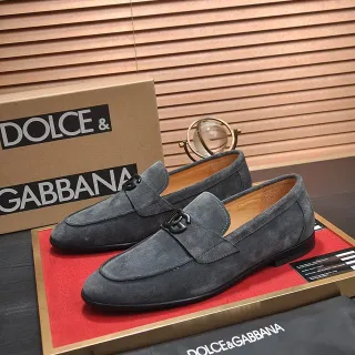 Dolce & Gabbana Portofino Mocassins de Camurça Cinza