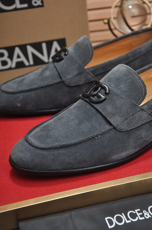 Dolce & Gabbana Portofino Gray Suede Loafers 2