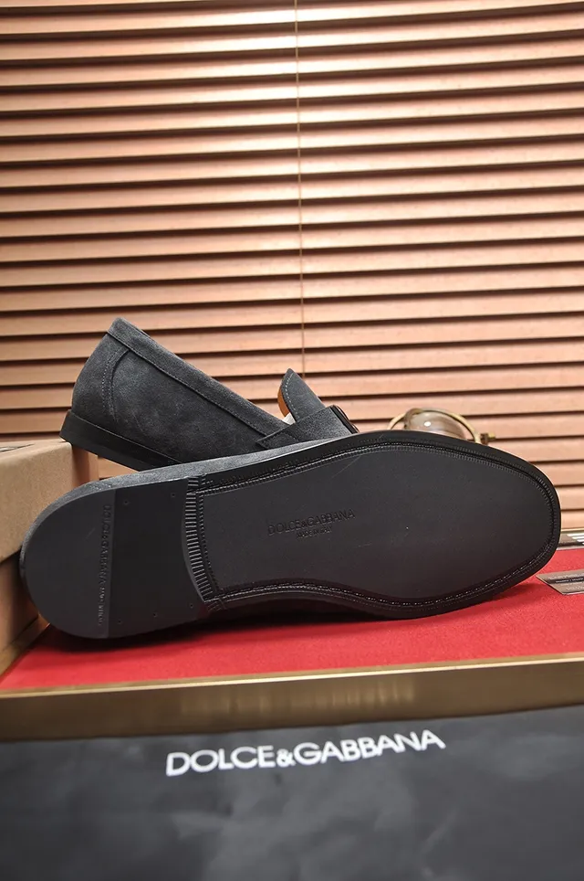 Dolce & Gabbana Portofino Gray Suede Loafers 3