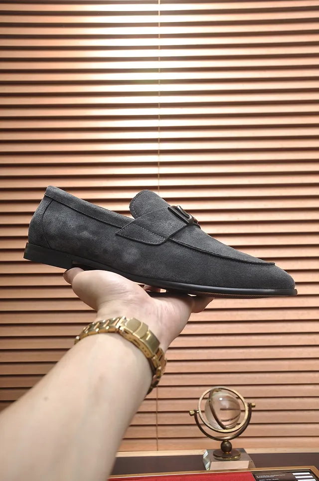 Dolce & Gabbana Portofino Gray Suede Loafers 4