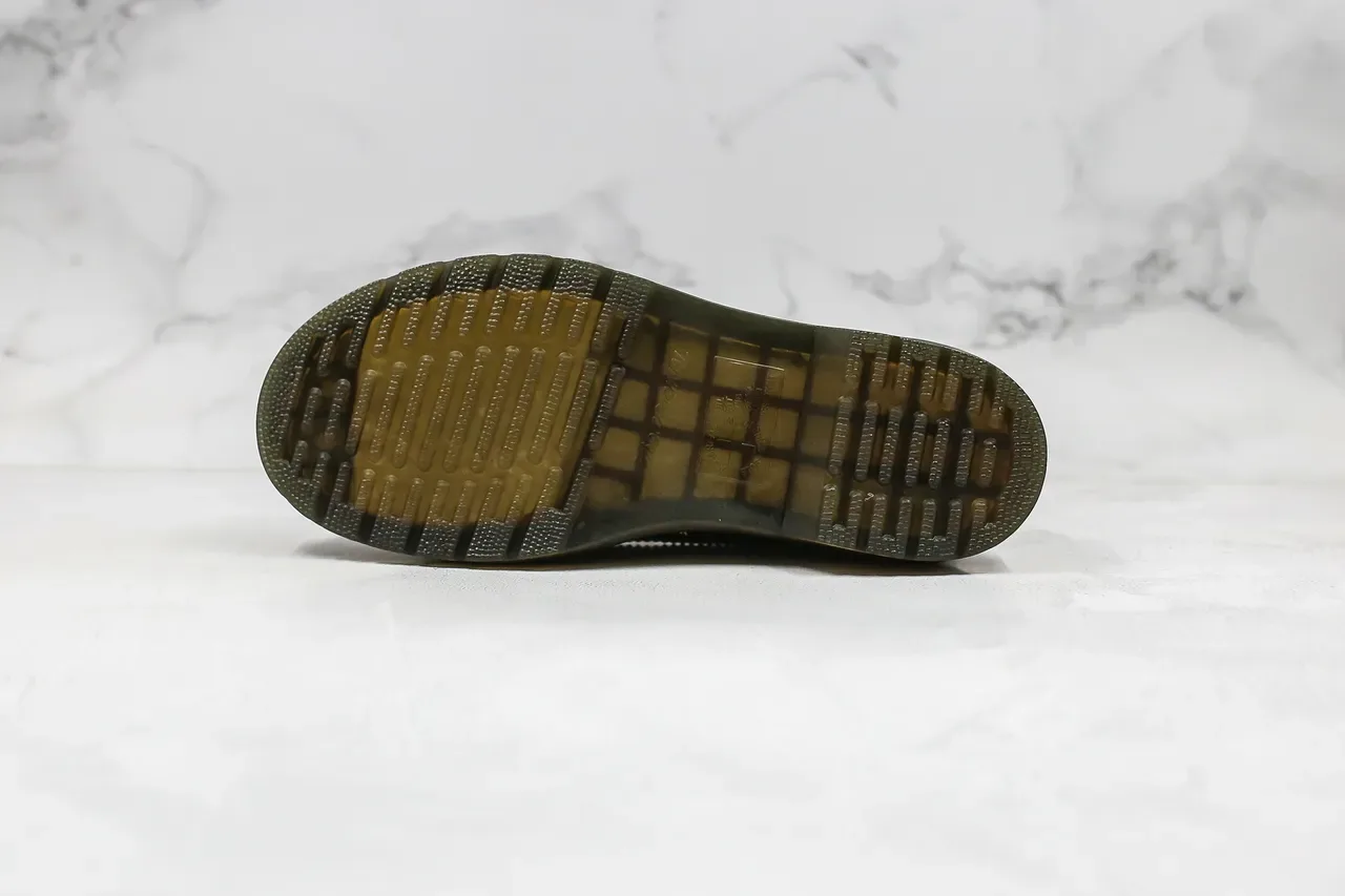 Dr. Martens 1461 ব্রোগ কালো চামড়া হলুদ সেলাই 9