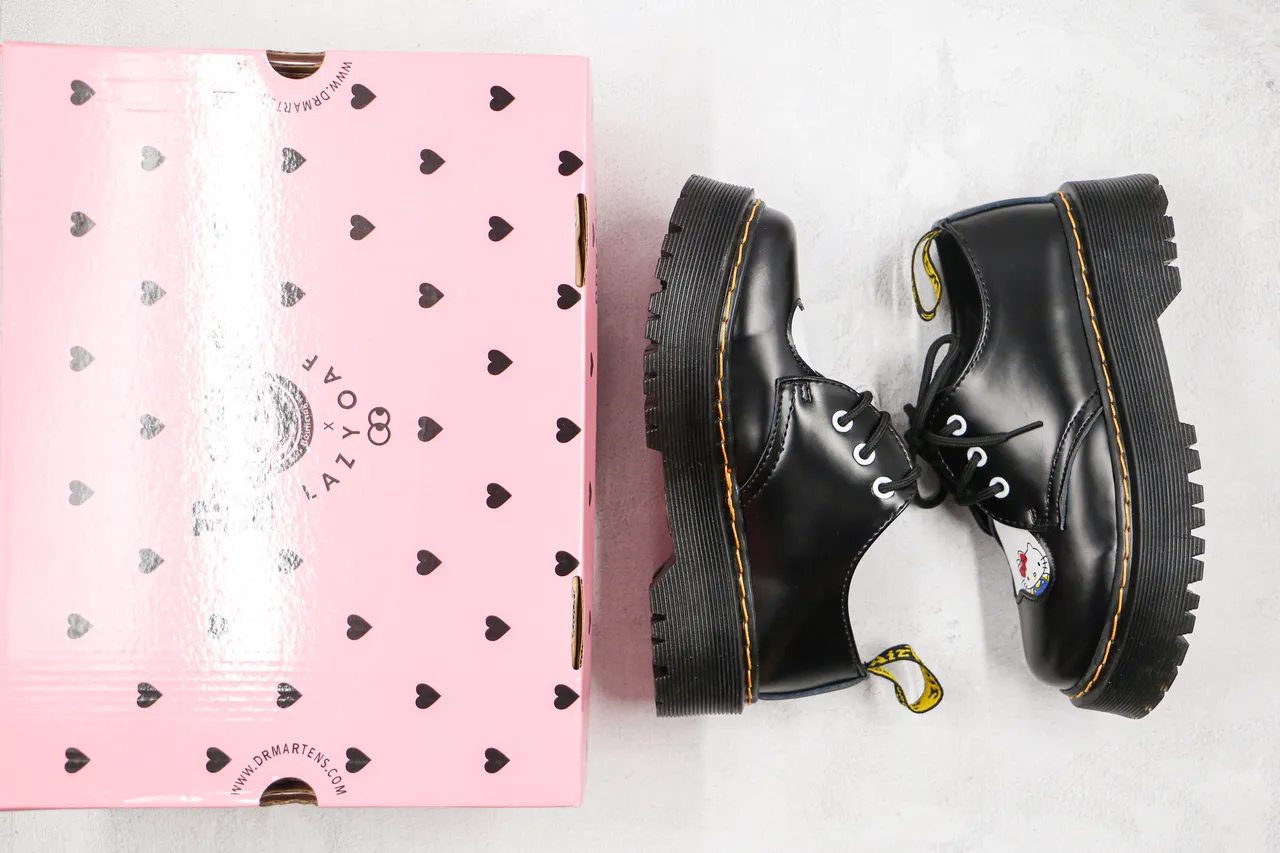 Dr. Martens 1461 Jadon Platform কালো চকচকে চামড়ার অক্সফোর্ড জুতো 7