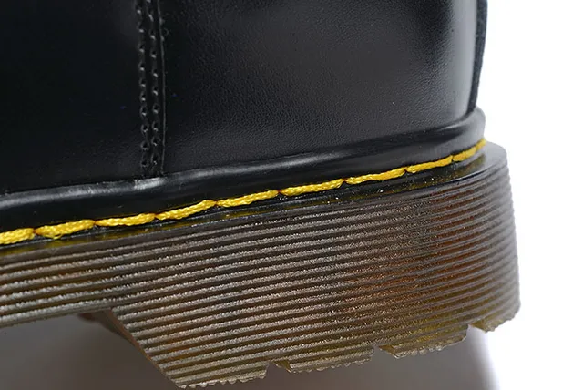 Dr. Martens Black Yellow Smooth Leather Elastic Side Gussets Chelsea Boots 3