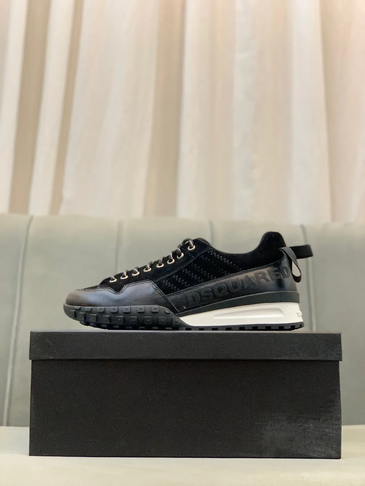 Dsquared2 ICON Black سنيكرز لايف ستايل من مواد مختلطة 5