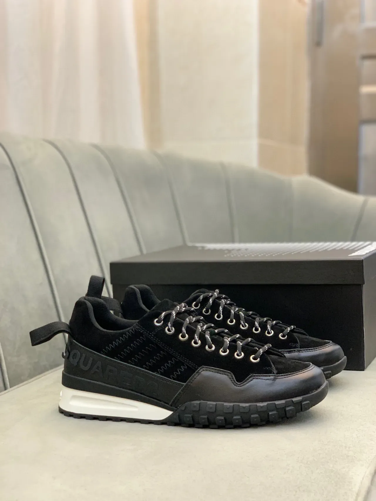 Dsquared2 ICON Black سنيكرز لايف ستايل من مواد مختلطة 8