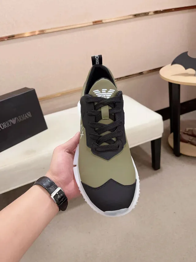 Emporio Armani A|X 橄榄黑生活方式运动鞋 2