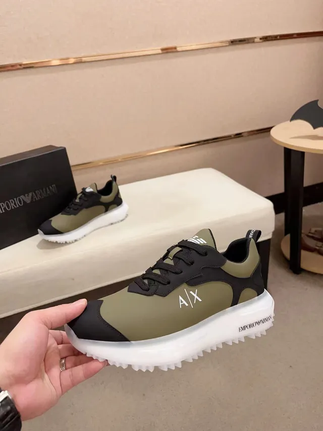 Emporio Armani A|X 橄榄黑生活方式运动鞋 3