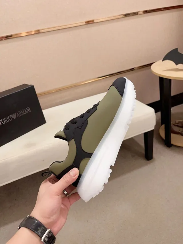 Emporio Armani A|X 橄榄黑生活方式运动鞋 5