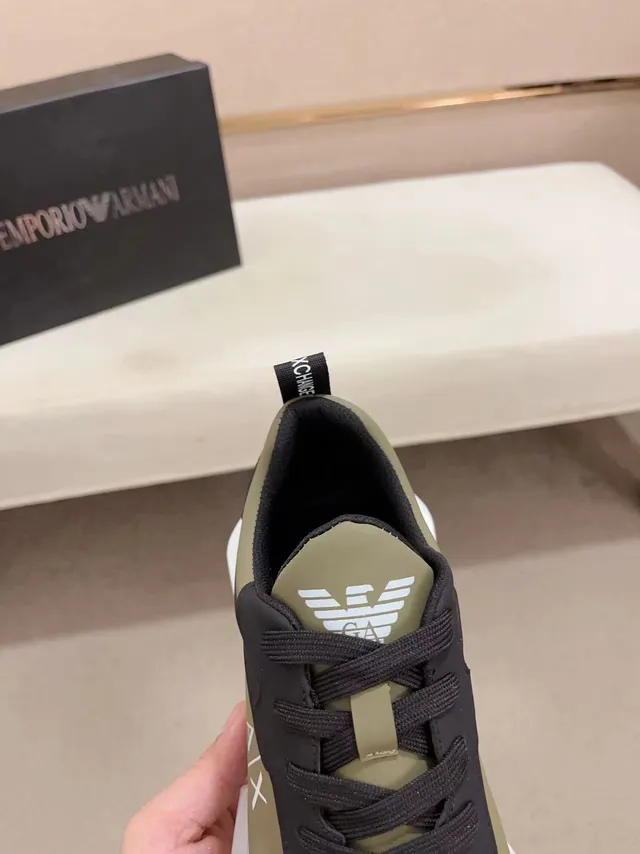 Emporio Armani A|X 橄榄黑生活方式运动鞋 6
