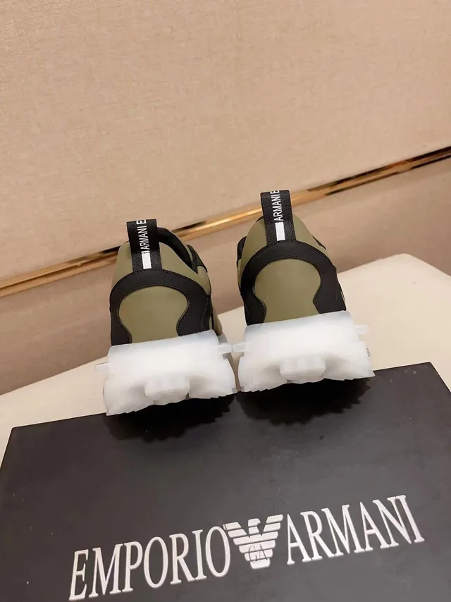 Emporio Armani A|X 橄榄黑生活方式运动鞋 7