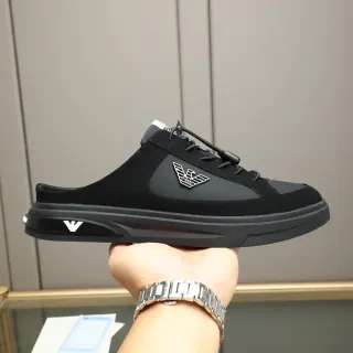 Emporio Armani Black Eagle Logo Mule Sneaker