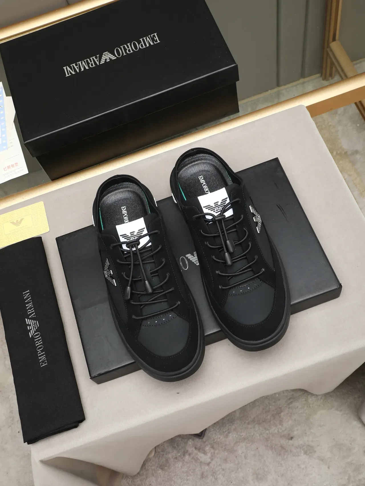 Emporio Armani Black Eagle Logo Mule Sneaker 3