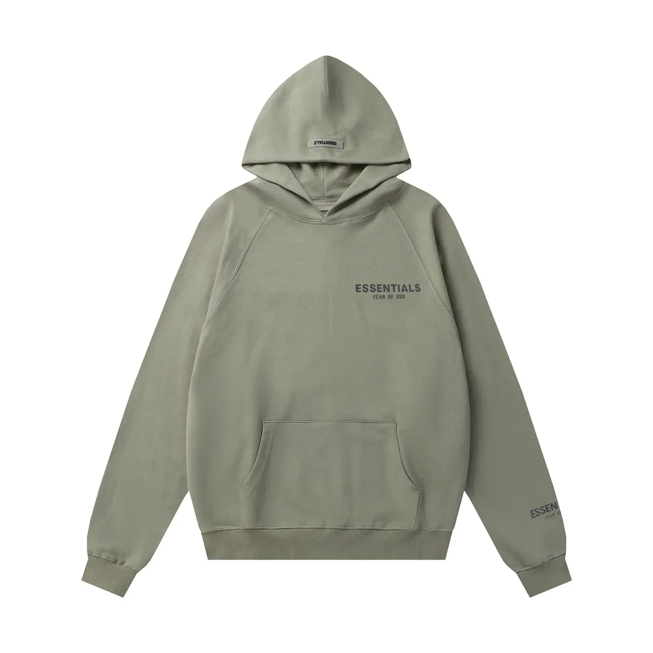 Fear of God Essentials Beige Minimalist Raglan Sleeve Hoodie 14
