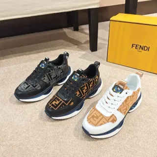 Fendi Black Navy FF Monogram Textile Layered Midsole Chunky Sneakers — Fendi Chunky Sneakers photo from the Yupoo catalog