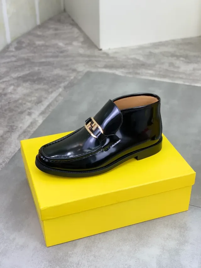 Fendi FF Loafer Black Patent Leather Loafer 4