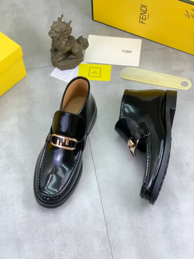 Fendi FF Loafer Black Patent Leather Loafer 5