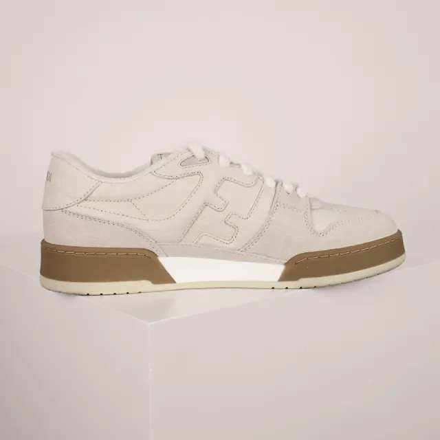 Fendi First Off-White و Tan حذاء رياضي 7
