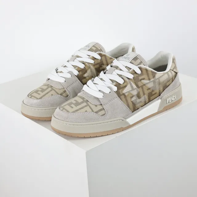Fendi Monogram-Print Suede Lifestyle Sneakers 2