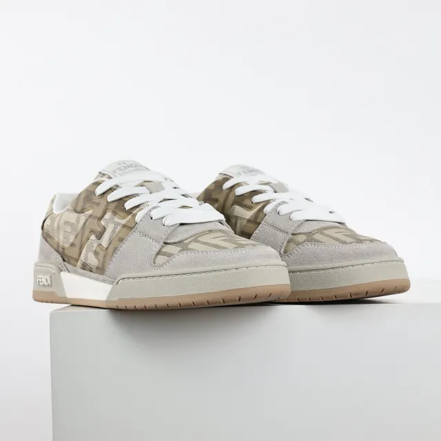 Fendi Monogram-Print Suede Lifestyle Sneakers 3
