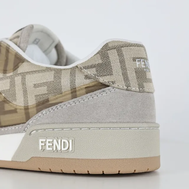 Fendi Monogram-Print Suede Lifestyle Sneakers 4