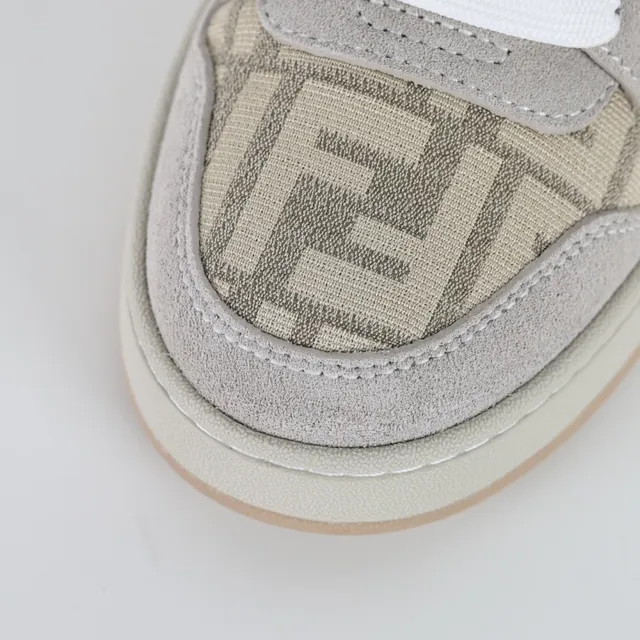 Fendi Monogram-Print Suede Lifestyle Sneakers 5