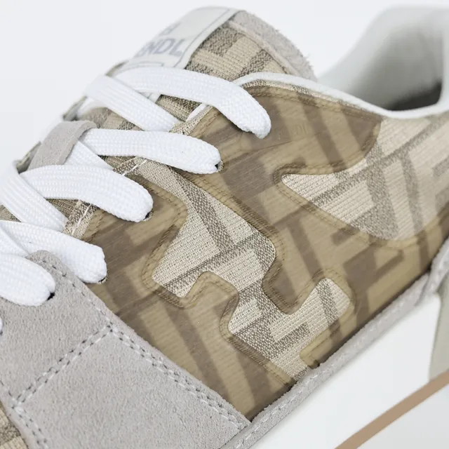 Fendi Monogram-Print Suede Lifestyle Sneakers 6