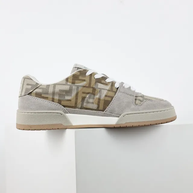 Fendi Monogram-Print Suede Lifestyle Sneakers 7