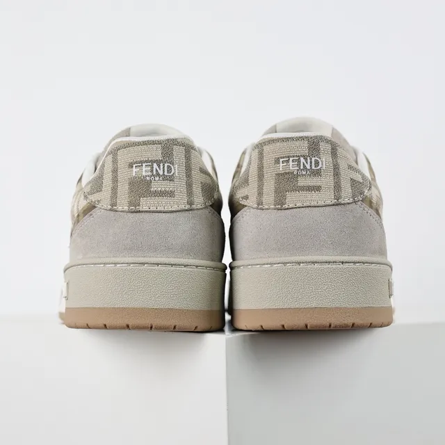 Fendi Monogram-Print Suede Lifestyle Sneakers 8