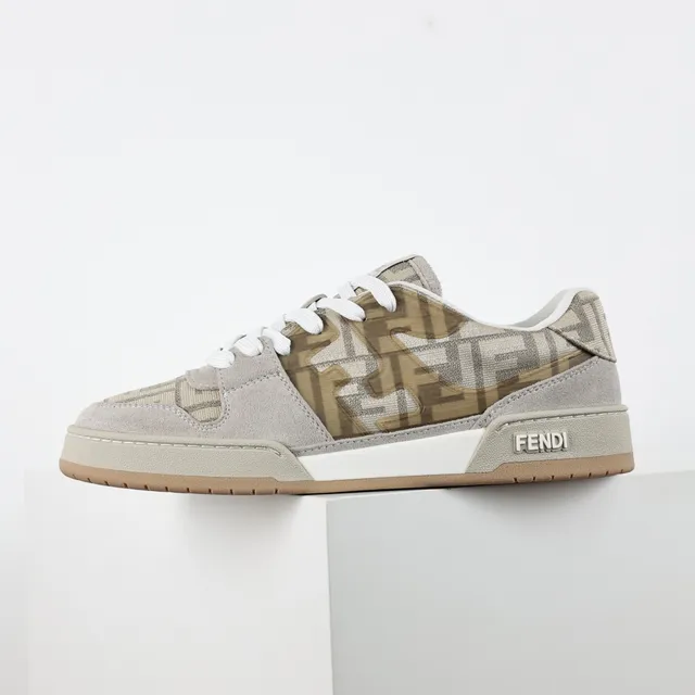 Fendi Monogram-Print Suede Lifestyle Sneakers 9