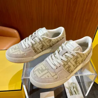 Fendi Monogram Suede and Textile Low-Top Lifestyle Sneakers