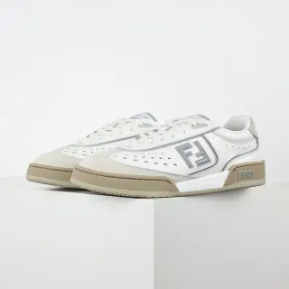 Fendi 白色 米色 打孔皮革 麂皮 鞋头盖 生活方式 运动鞋