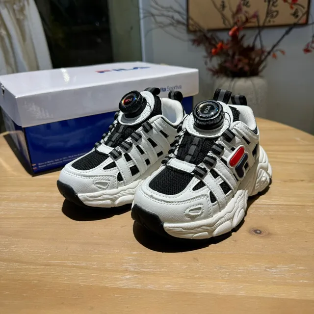 Fila White Pink Midsole Dial-Closure System Chunky Sneakers 13