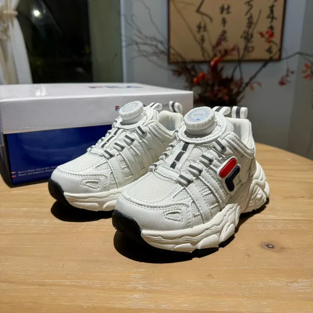 Fila White Pink Midsole Dial-Closure System Chunky Sneakers 21
